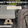 Trunk Mate platform with folded mattress in a Honda Odyssey, 2nd row seat tumbled forward to show easy seat compatibility.