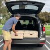The BlitzBed Sleeping Platform for Minivans - Double 50-50/2-Drawer/Standard