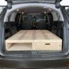The BlitzBed Sleeping Platform for Minivans - Double 50-50/1-Drawer/Standard