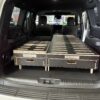 The BlitzBed Sleeping Platform for SUVs - Double 40-60/2-Drawer/Armor Black