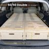 The BlitzBed Sleeping Platform for SUVs - Double 50-50/2-Drawer/Armor Black
