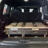 The BlitzBed Sleeping Platform for SUVs - Double 40-60/2-Drawer/Armor Black