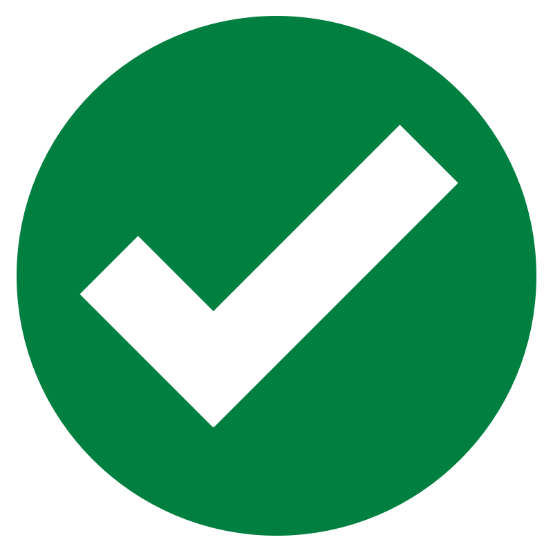 green check icon for vehicle fit guide